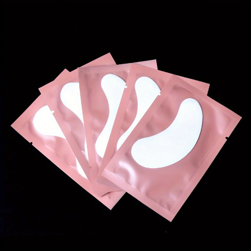 100 Pairs Pink Hydrogel Eye Patch - Natural Lint-Free Under Eye Gel Pads for Lash Extensions & Beauty Tools, Alcohol-Free, Lash Extension Supplies | Natural Lint-Free Pads | Hydrogel Eye Patch, Eye Patch
